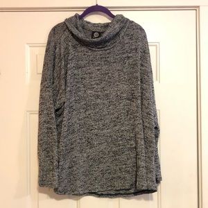 Cowl-Neck Grey Bobeau Sweater